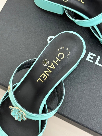 CC 26s High Heeled Sandals 45 Turquoise Patent Leather 643030