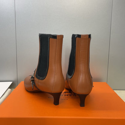HM 26ss Lolita Chelsea Boots 40 Brown Black Calfskin 607086