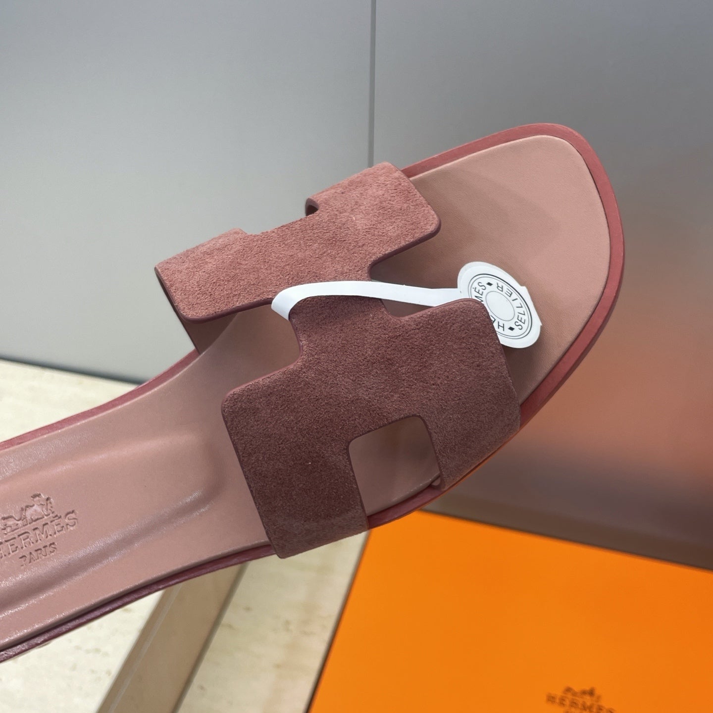 HM 26ss  Oran Sandals Dusty Rose Suede Cowhide 607205