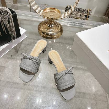 CD 26s Slippers Gray Beige Sheepskin 679865