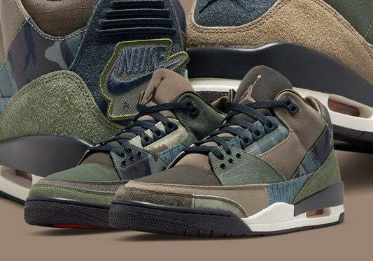 Jordan 3 Retro Patchwork Camo Sneakers - Court Classic | Premium Footwear